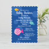 Unterwasser-Babydusche Einladung (Stehend Vorderseite)