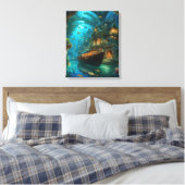 Unterwasser Behalte oder erstellt Ihre eigene Lein Leinwanddruck (Insitu (Schlafzimmer))