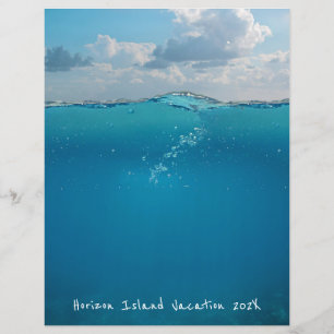 Unterwasser Blaue Meeres Horizont Scrapbook Papier