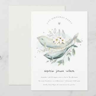 Unterwasser-Blütenfische jedes Alter Geburtstag Ei Dankeskarte