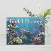 Unterwasser-Brautdusche Einladungen (Stehend Vorderseite)