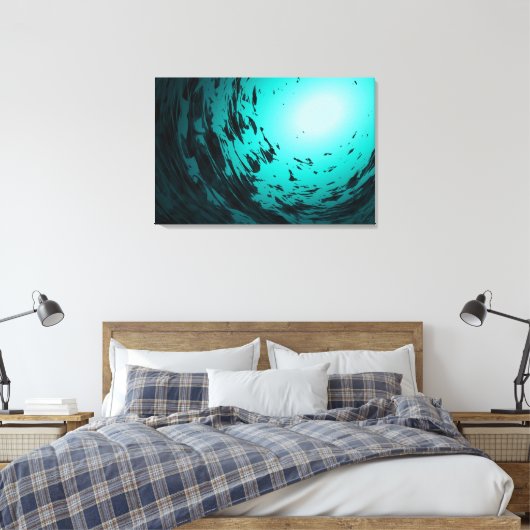 Unterwasser - Canvas Print Leinwanddruck (Insitu (Schlafzimmer))