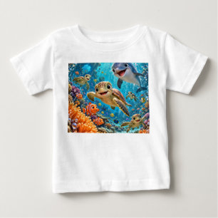 Unterwasser-Cartoon-Riff-T-Shirt Baby T-shirt
