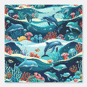 Unterwasser-Delphin und Korallenriff Peel and Stic Tapete (Vorderseite)