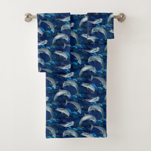Unterwasser-Delphine und Fische Badhandtuch Set (Insitu)