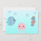 Unterwasser des Ozeans unter der Tierschutzdusche Dankeskarte (Rückseite)