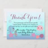 Unterwasser des Ozeans unter der Tierschutzdusche Dankeskarte (Vorderseite)