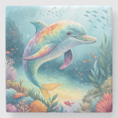 Unterwasser-Dolphin Steinuntersetzer (Vorderseite)