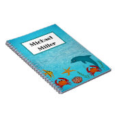 Unterwasser-Dolphin / Zurück zur Schule Notizblock (Rechte Seite)