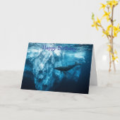 Unterwasser-Eisberg und ein Buckelwal Karte (Gelbe Blume)