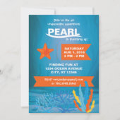 Unterwasser-Erlebnis-Party-12x18 Einladungen (Vorderseite)