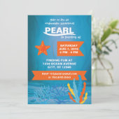 Unterwasser-Erlebnis-Party laden Einladung (Stehend Vorderseite)