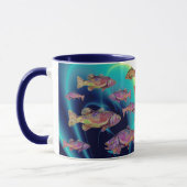 UNTERWASSER, FISCHE, FARBFARBEN, ROINBOW TROUTS Bl Tasse (Links)