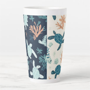 "Unterwasser-Flucht - Meeresschildkröte Kunst Milchtasse