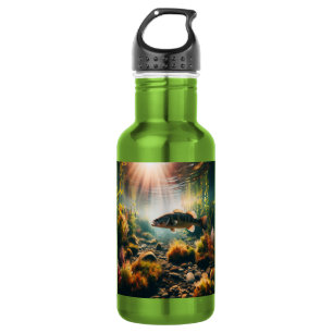 Unterwasser-Forellenbarsch Edelstahlflasche