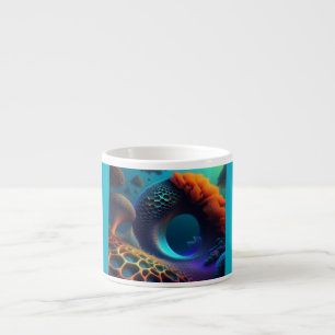 Unterwasser-Fraktal-Landschaft Espressotasse