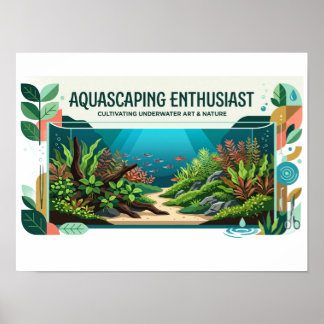 Unterwasser-Garten-Aquascaping-Plakat Poster