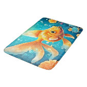 Unterwasser-Goldfish-Kunst Badematte (Schrägansicht)