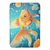 Unterwasser-Goldfish-Kunst Badematte (Vorderseite Vertikal)