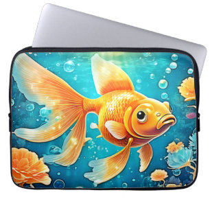 Unterwasser-Goldfish-Kunst Laptopschutzhülle