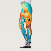 Unterwasser-Goldfish-Kunst Leggings (Links)