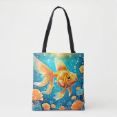 Unterwasser-Goldfish-Kunst Tasche (Vorderseite)