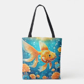 Unterwasser-Goldfish-Kunst Tasche (Rückseite)