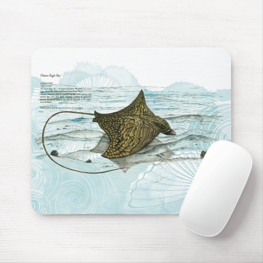 Unterwasser-Graceful handgemalt Verzierter Adlerst Mousepad (Mit Mouse)