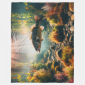 Unterwasser-Großmutterbass Fleecedecke (Vorderseite)