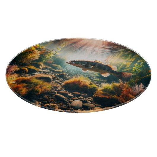 Unterwasser-Großmutterbass Schneidebrett (Ecke)