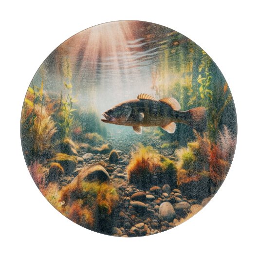 Unterwasser-Großmutterbass Schneidebrett (Vorderseite)