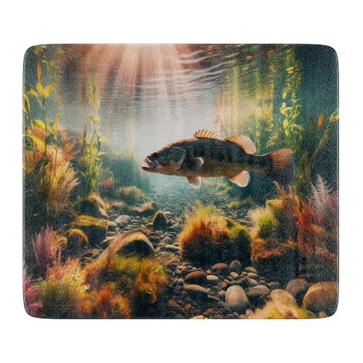 Unterwasser-Großmutterbass Schneidebrett (Vorderseite)