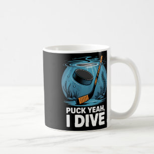 Unterwasser-Hockeyspieler Puck Yeah Tauchsport Aqu Kaffeetasse