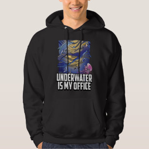 Unterwasser ist mein Büro Tiefseetauchen Commercia Hoodie