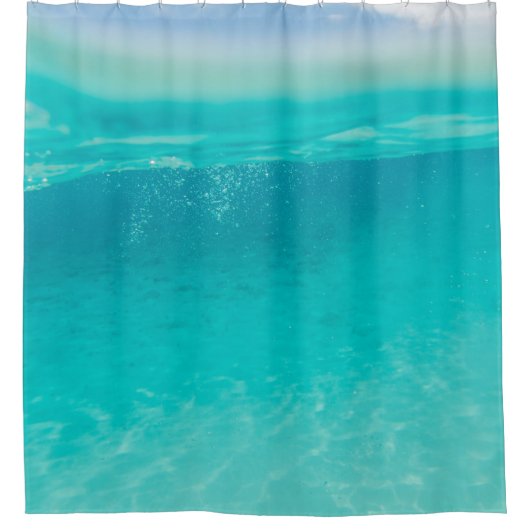 Unterwasser Karibik Blasen Traum 5 Duschvorhang (Vorderseite)