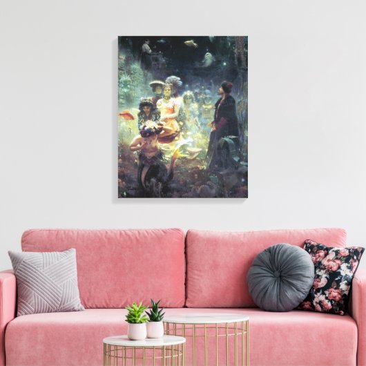 Unterwasser-Königreich überwölbte Canvas Leinwanddruck (Insitu (Wohnzimmer))