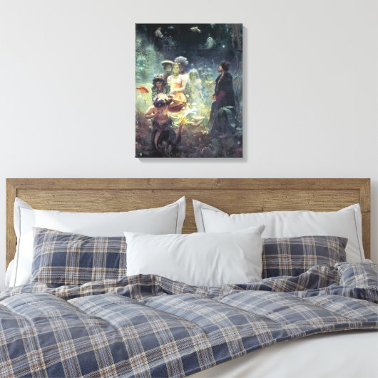 Unterwasser-Königreich überwölbte Canvas Leinwanddruck (Insitu (Schlafzimmer))