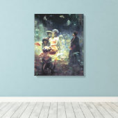 Unterwasser-Königreich überwölbte Canvas Leinwanddruck (Insitu (Holzboden))