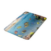 Unterwasser-Korallenriff tropische Fische Badematte (Schrägansicht)