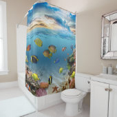 Unterwasser-Korallenriff tropische Fische Duschvorhang (Beispiel)