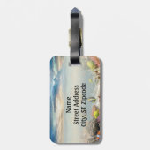 Unterwasser Korallenriff Tropische Fische Gepäckanhänger (Rückseite vertikal)