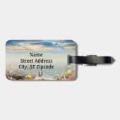 Unterwasser Korallenriff Tropische Fische Gepäckanhänger (Rückseite horizontal)