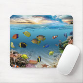 Unterwasser-Korallenriff tropische Fische Mousepad (Mit Mouse)