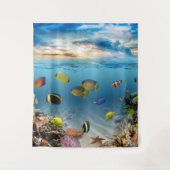 Unterwasser-Korallenriff tropische Fische Wandteppich (Vorderseite)