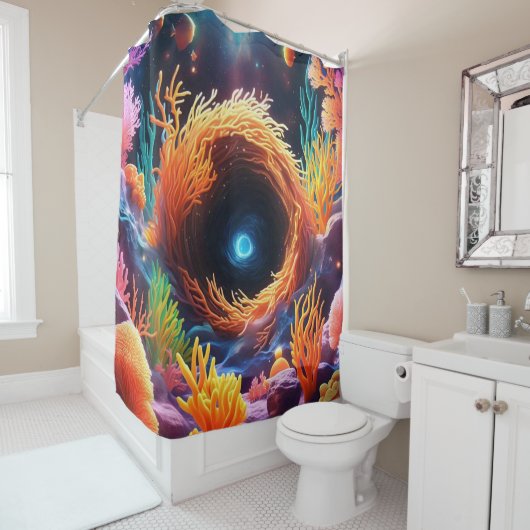 Unterwasser-Korallenvortex Duschvorhang (Beispiel)