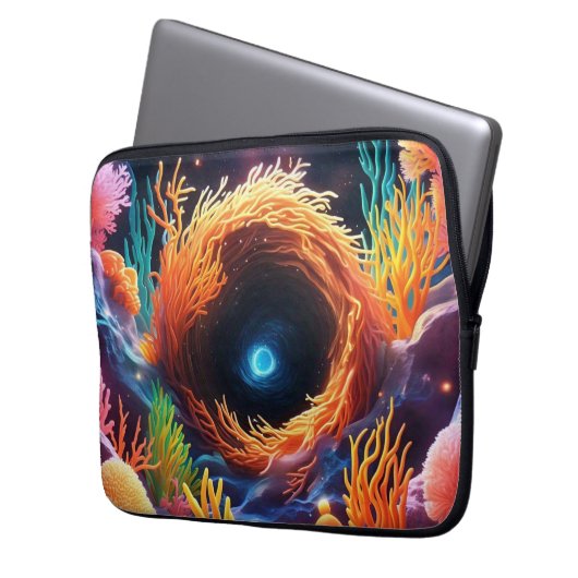 Unterwasser-Korallenvortex Laptopschutzhülle (Vorderseite Links)