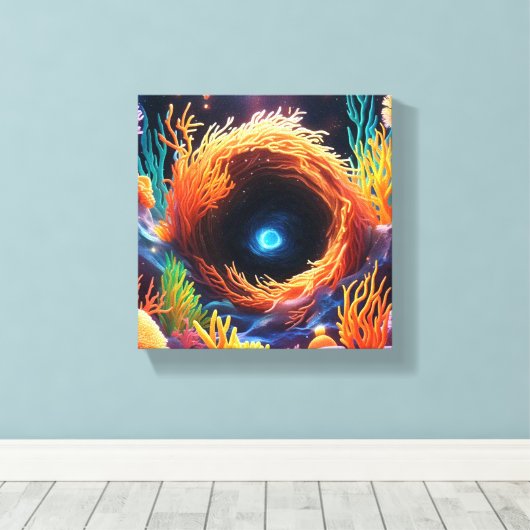 Unterwasser-Korallenvortex Leinwanddruck (Insitu (Holzboden))