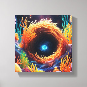 Unterwasser-Korallenvortex Leinwanddruck
