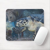 Unterwasser-Leben: Eine Hawksbill Sea Turtle Mousepad (Mit Mouse)