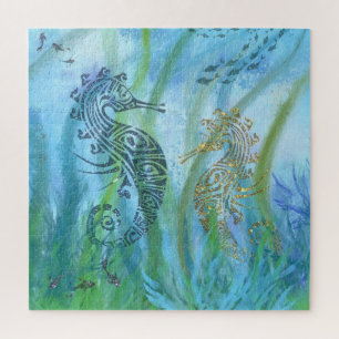 Unterwasser-Leben - Schöne Seepferde Puzzle